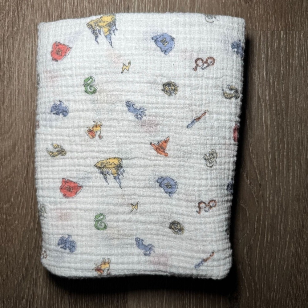 Aden + Anais Swaddle Blanket Unisex OS White Harry Potter Muslin Cotton Print